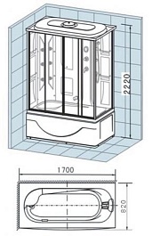 Appollo Душевая кабина TS-1700W с радио – фотография-3